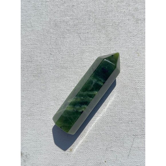 Nephrite Jade Tower Crystal Point - Picture 6 of 7